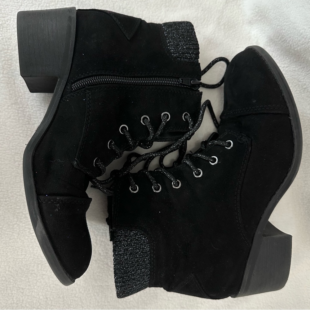 Wonder Nation Black Suede-like books - Girls 4 - Black